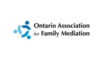 Logo of Ontario Association for Family Mediation with blue design.